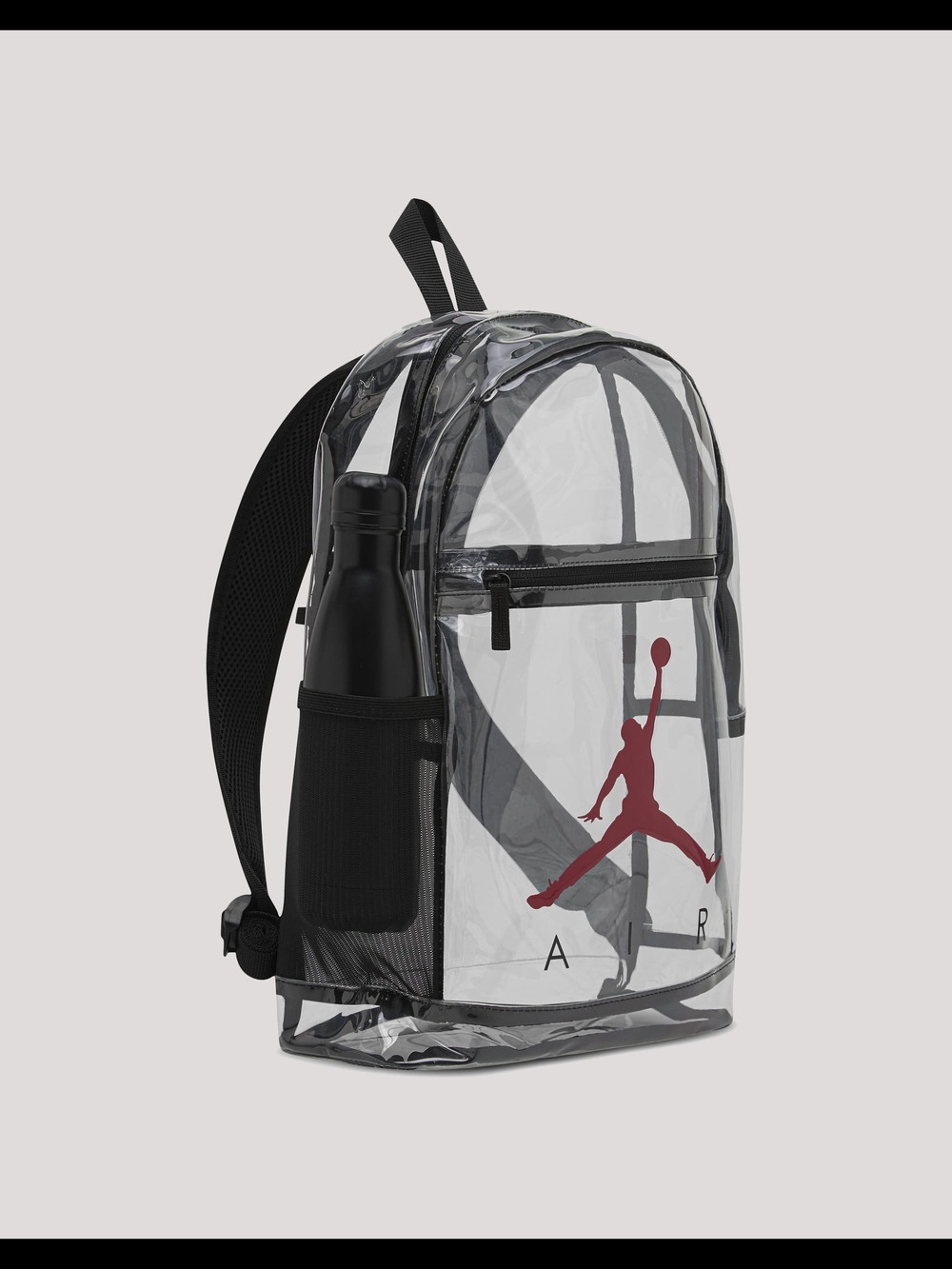 Jordan Clear Backpack with Red Jumpman and Black Trim